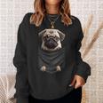 パグ 面白いtシャツ イヌ ポケット わんこ メンズ 犬好き グッズ かわいい おもしろ 面白い 服 ネタ スウェットシャツ 彼女への贈り物