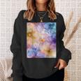 パステルインクのイラストにマルチカラー春の花。 スウェットシャツ 彼女への贈り物