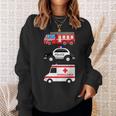 パトカー 消防車 救急車 ファーストレスポンダーデザイン スウェットシャツ 彼女への贈り物