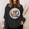 ビーバームーン 冬のワンダーランドのかわいいビーバー スウェットシャツ 彼女への贈り物