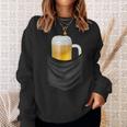 ビール 酒 面白いtシャツ 面白い ジョッキ ポケット 飲み おもしろ 飲み会 のんべえ メンズ ネタ 服 スウェットシャツ 彼女への贈り物