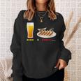 ビールとぎょうざとねこ ビール 餃子 猫 スウェットシャツ 彼女への贈り物
