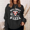 ピザのためにしゃがむ Willquat For Pizza スウェットシャツ 彼女への贈り物