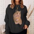 ピースサイン ハムスター ミーム スウェットシャツ 彼女への贈り物