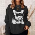 ファニーフレンチブルドッグ サングラス付き フレンチブルドッグ スウェットシャツ 彼女への贈り物
