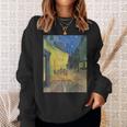 フィンセントファンゴッホの夜のカフェテラス スウェットシャツ 彼女への贈り物