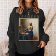 フェルメール 面白いtシャツ アート 牛乳を注ぐ女 絵画 メンズ レディース 面白い 服 美術 油彩画 スウェットシャツ 彼女への贈り物