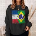 フランス ブラジルの旗 スウェットシャツ 彼女への贈り物