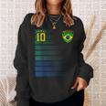 ブラジル サッカーファン ジャージ ブラジル国旗 フットボール愛好家 スウェットシャツ 彼女への贈り物