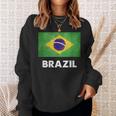 ブラジル国旗tシャツ スウェットシャツ 彼女への贈り物