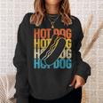 ホットドッグ 大人用 レトロ ヴィンテージ ホットドッグ スウェットシャツ 彼女への贈り物