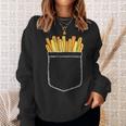 ポテト ポケット ポケットにポテト フライドポテト おもしろ ポテト好き スウェットシャツ 彼女への贈り物
