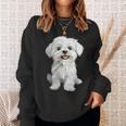マルチーズ 犬 グラフィック ペット イラスト マルチーズ スウェットシャツ 彼女への贈り物