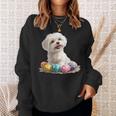 マルチーズ 犬 犬種 ハッピーイースター メンズ レディース キッズ スウェットシャツ 彼女への贈り物