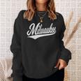 ミルウォーキー ウィスコンシン バーシティ スクリプト ヴィンテージ スポーツスタイル スウェットシャツ 彼女への贈り物