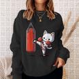 ムエタイ猫、キックボクシング スウェットシャツ 彼女への贈り物