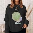 メロン Melon 『フルーツ ポップ』果物 リアル シンプル かわいい イラスト スウェットシャツ 彼女への贈り物