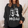 モアイ像 イースター島の頭 ポリネシア スウェットシャツ 彼女への贈り物