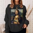 モナリサダヴィンチ プリントシャツ 柴犬とモナリサ スウェットシャツ 彼女への贈り物