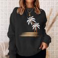 ヤシの木 夏 カラフル 胸 プリント ホリデー スウェットシャツ 彼女への贈り物
