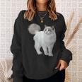ラグドール 猫のポートレート ラグドール キャットヘッド ラグドール 猫の顔 スウェットシャツ 彼女への贈り物