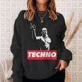 レイバー、Dj、ハードテクノパーティー、フェスティバルのためのテクノバイキング スウェットシャツ 彼女への贈り物