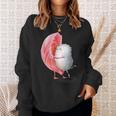 ロマンチック ピンク まぐろ 寿司 ハグ&キス 日本食通 スウェットシャツ 彼女への贈り物