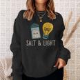 ヴィンテージ キュート ソルトライト 聖書 詩 マタイ 誇り高きクリスチャン スウェットシャツ 彼女への贈り物