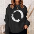円相、禅、円、シンボル、仏教、仏、瞑想ヨガ スウェットシャツ 彼女への贈り物