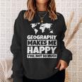 地理の先生への贈り物-面白い地理の恋人のユーモア スウェットシャツ 彼女への贈り物