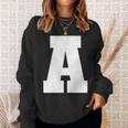 大文字 A アルファベットモノグラム イニシャル スウェットシャツ 彼女への贈り物