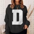 大文字 D アルファベットモノグラム イニシャル スウェットシャツ 彼女への贈り物