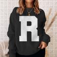大文字 R アルファベット モノグラム イニシャル スウェットシャツ 彼女への贈り物