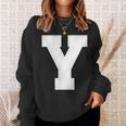 大文字 Y アルファベット モノグラム イニシャル スウェットシャツ 彼女への贈り物