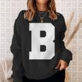 大文字b アルファベットモノグラム イニシャル スウェットシャツ 彼女への贈り物
