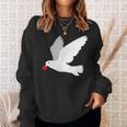 平和への愛を込めた白い鳩 スウェットシャツ 彼女への贈り物