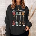 必要なのはベースだけ ベーシストのための有名なクロスウォーク All You Need Is Bass スウェットシャツ 彼女への贈り物