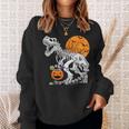 恐竜 T-Rex スケルトン 古代 科医 恐竜 怖い ハロウィン スウェットシャツ 彼女への贈り物