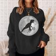 恐竜 ダイナソー 面白いtシャツ ティラノサウルス 月と自転車 サイクリング アート メンズ 子供 おもしろ 服 ネタ スウェットシャツ 彼女への贈り物