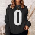 数字 0 数字ゼロ桁アルファベット スウェットシャツ 彼女への贈り物