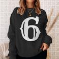 数字 6 インチ 白 大 太字 アメリカ 西部 スタイル フォント スウェットシャツ 彼女への贈り物