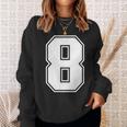 数字 8 スポーツジャージ ラッキーナンバー スウェットシャツ 彼女への贈り物