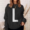 文字l アルファベットモノグラム イニシャル スウェットシャツ 彼女への贈り物