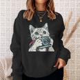 旅行や写真を撮るのに最適なカメラ猫。 スウェットシャツ 彼女への贈り物