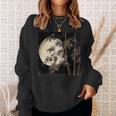 日本の竹と月 長袖tシャツ スウェットシャツ 彼女への贈り物