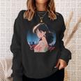 日本アニメ風 シティポップガール スウェットシャツ 彼女への贈り物