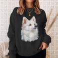 日本スピッツ 犬 グラフィック ペット イラスト 日本スピッツ スウェットシャツ 彼女への贈り物