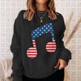 星条旗 アメリカ国旗 音符 スウェットシャツ 彼女への贈り物