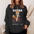 柴犬 いぬ イラスト 柴犬好き 犬好き 自転車 かわいい おもしろ レトロ Ride For Life's Joy スウェットシャツ 彼女への贈り物