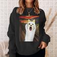 柴犬 面白いtシャツ 犬 ムンクの叫び かわいい メンズ 子供 おもしろ 服 グッズ ネタ わんこ イヌ スウェットシャツ 彼女への贈り物